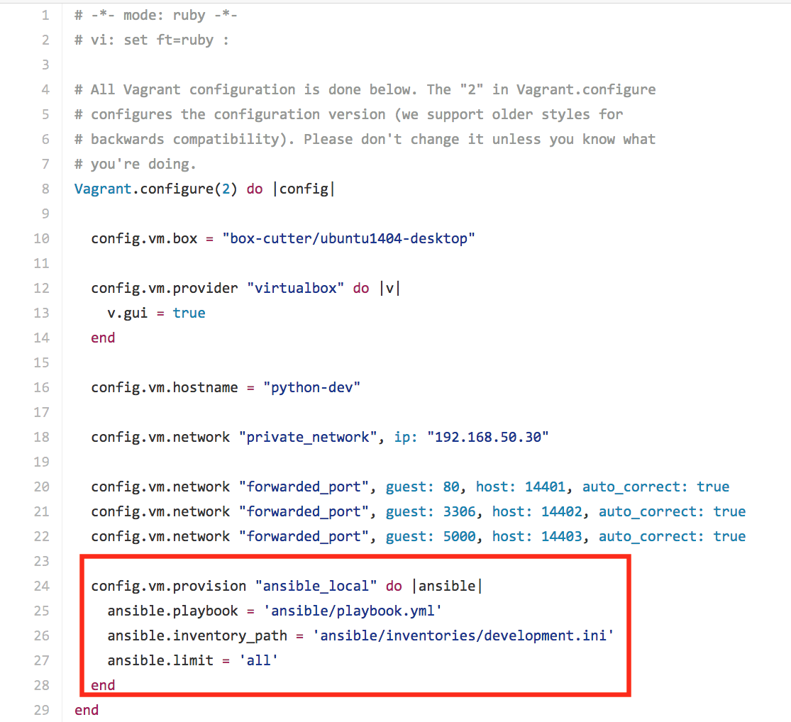 vagrant file
